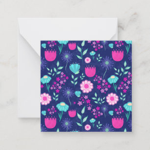Delicate Flowers and Botanical Details Card