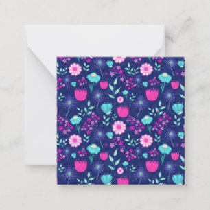 Delicate Flowers and Botanical Details Card