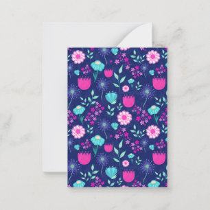 Delicate Flowers and Botanical Details Card