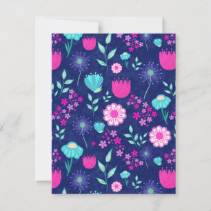 Delicate Flowers and Botanical Details Card
