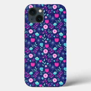 Delicate Flowers and Botanical Details iPhone 13 Case