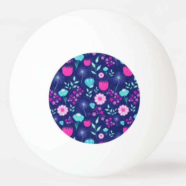 Delicate Flowers and Botanical Details Ping Pong Ball (Front)