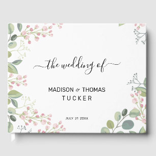 Delicate Flowers And Eucalyptus Leaves  Guest Book