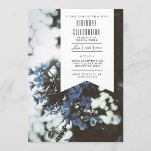 Delicate Flowers   Birthday Party Invitation