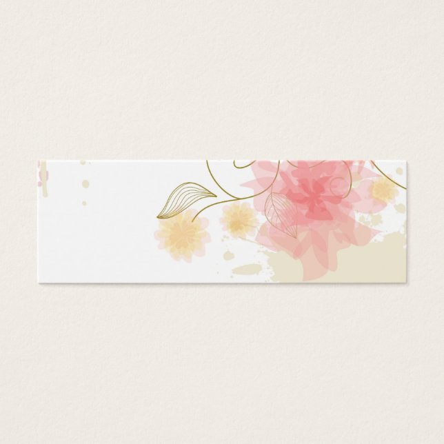 Delicate flowers bookmarker (Front)