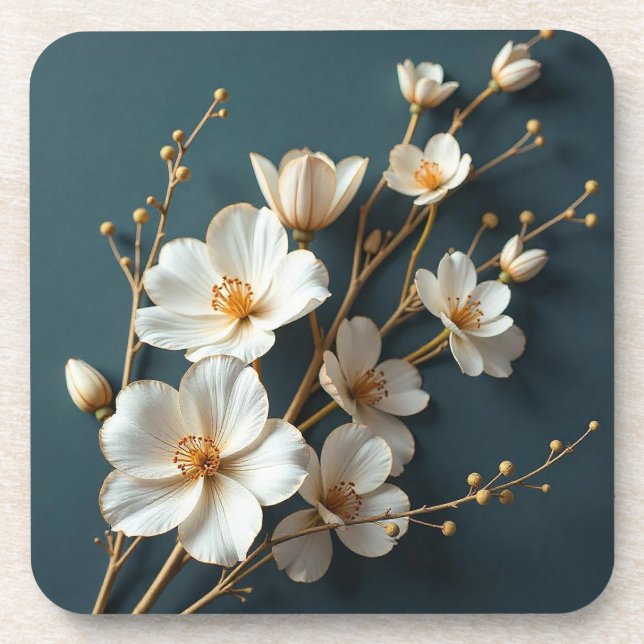 Delicate flowers coaster (Front)
