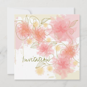 Delicate flowers invitation