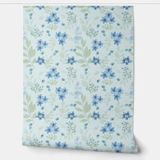 Delicate flowers of blue freesia wallpaper