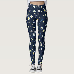 Delicate Flowers Pattern Leggings