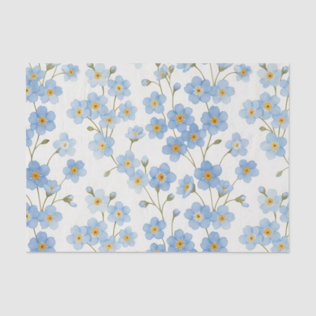 Delicate Forget-Me-Not Easter Tissue Paper (Front)