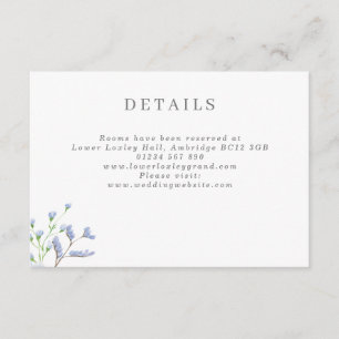 Delicate French Blue Regency Wedding Enclosure Car Card