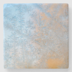 Delicate frost pattern, Wisconsin Stone Coaster