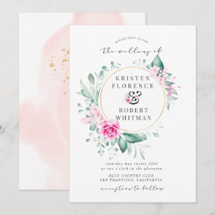 delicate garden floral elegant  Wedding Invitation