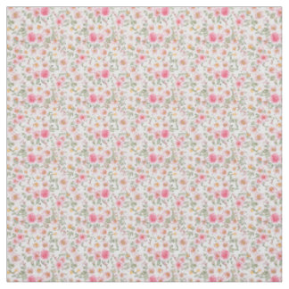 Delicate garden roses fabric
