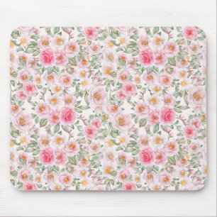 Delicate garden roses mouse pad