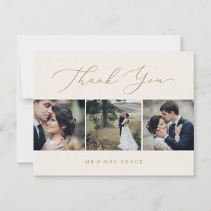 Delicate Gold and Cream 3 Photo Template