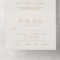 Delicate Gold Calligraphy | Cream Wedding