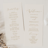 Delicate Gold Calligraphy | Cream Wedding