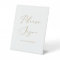 Delicate Gold Calligraphy Please Sign Sign