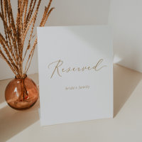 Delicate Gold Calligraphy Wedding Reserved