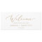 Delicate Gold Hanging Seating Chart Welcome Header