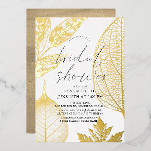 Delicate Gold Leaves Bridal Shower