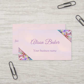 Delicate graphic design - triangle in raster look business card