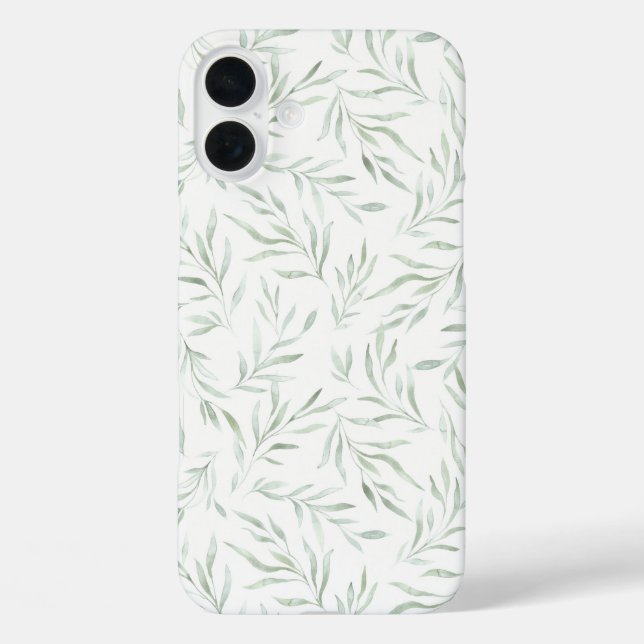 Delicate green foliage grey green Case-Mate iPhone case (Back)