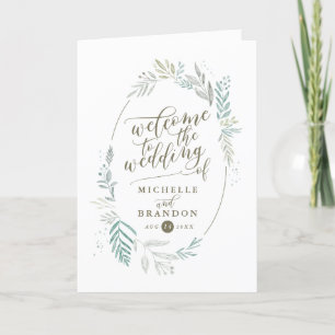 Delicate Greenery   Wedding Ceremony Program