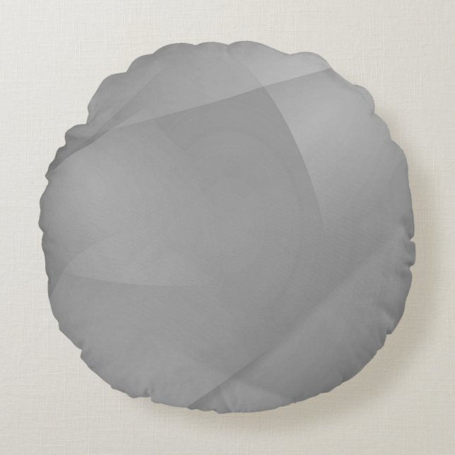 Delicate Grey Folds Round Pillow (Front)