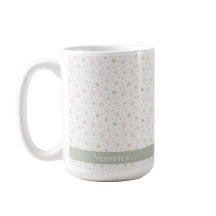 Delicate Grey Snowflake Pattern Christmas Name