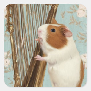 Delicate Harp Guinea Pig Sticker