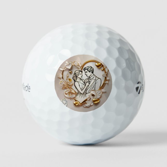"Delicate Heart Touch" Golf Balls (Front)