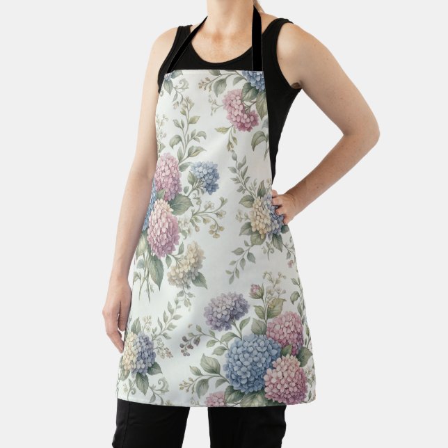 Delicate Hydrangea Flowers  Apron (Insitu)