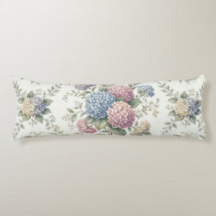 Delicate Hydrangea Flowers Body Pillow