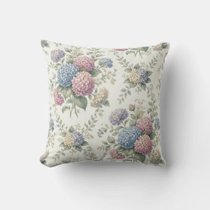 Delicate Hydrangea Flowers  Throw Pillow