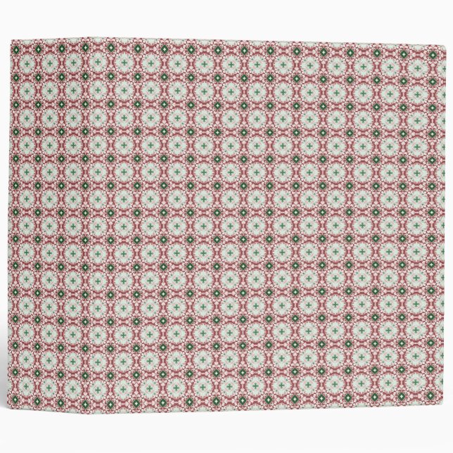 Delicate Intricate Funky Festive Christmas Pattern Binder (Front/Spine)
