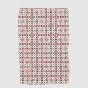 Delicate Intricate Funky Festive Christmas Pattern Golf Towel