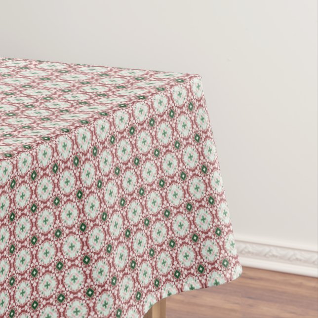 Delicate Intricate Funky Festive Christmas Pattern Tablecloth (In Situ)
