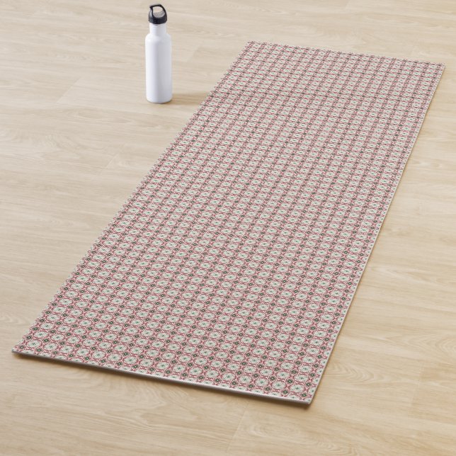Delicate Intricate Funky Festive Christmas Pattern Yoga Mat (In Situ)