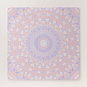 Delicate Intricate Pretty Pastel Abstract Mandala Jigsaw Puzzle