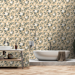 Delicate Jasmine Floral Pattern Wallpaper