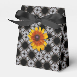 Delicate Lace And Black Eyed Susan Favor Box