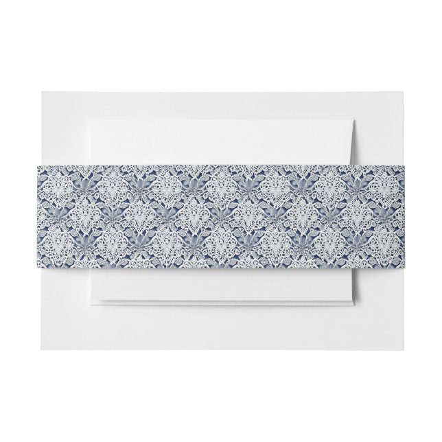 Delicate Lace Invitation Belly Band (Front Example)