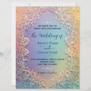 Delicate Lace Wedding Invitation