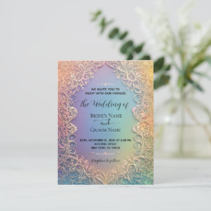 Delicate Lace Wedding Invitation 