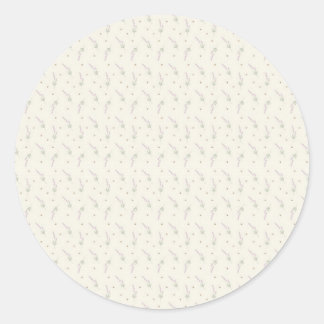 Delicate Lavender & Honeybee Botanical Outline Classic Round Sticker