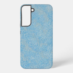 Delicate Light Blue Floral Texture Samsung Galaxy Case