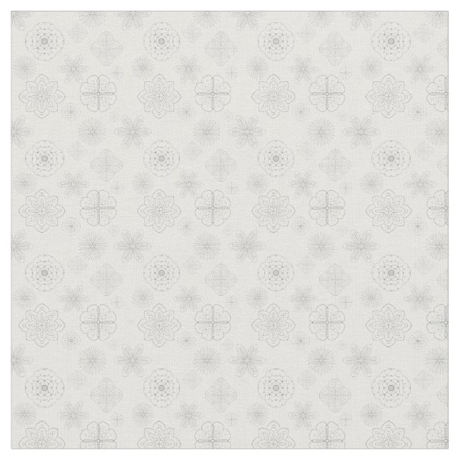 Delicate line flower pattern fabric (Close Up)