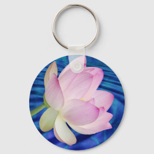 Delicate Lotus flower and meaning Keychain